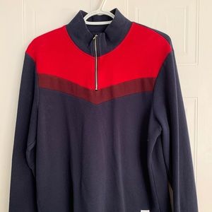 Zipper high collar sweater